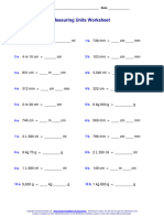 Mixed Practice Metric Units