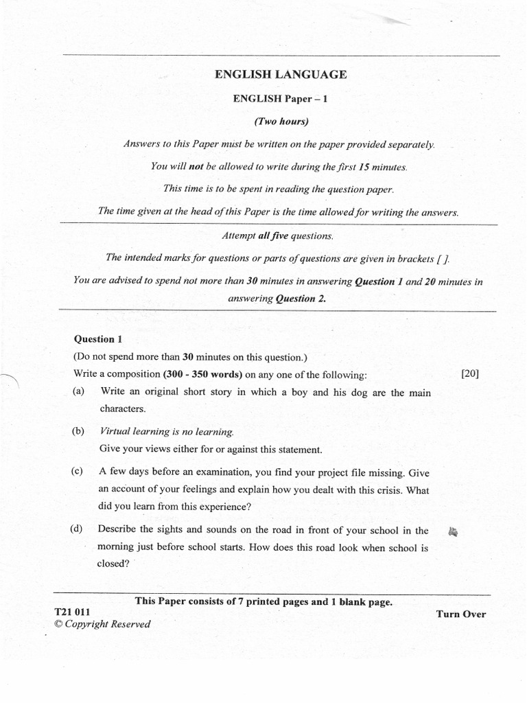 Eng-1 2021 | PDF