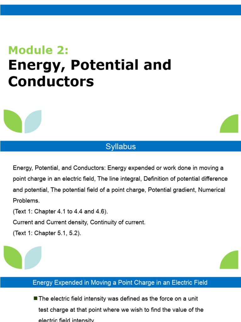 Energy and Potential in Electromagnetics | PDF | Science & Mathematics