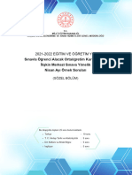 Sinavla Ogrenci Alacak Ortaogretim Kurumlarina Iliskin Merkezi Sinava Yonelik Nisan Ayi Ornek Sorulari Sozel Bolum Ve Cevap Anahtari