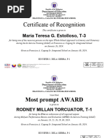 Certificate of Recognition