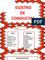 SENCILLO REGISTRO DE CONDUCTAS para Vuestras Aulas Formato Editable