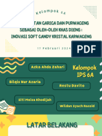 Pemanfaatan Carica Dan Purwaceng Sebagai Oleh-Oleh Khas Dieng Inovasi Soft Candy Kristal Karwaceng