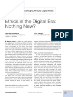 2020 Ethics in The Digital Era Nothing New