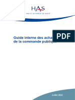 Guide Interne Des Achats Et de La Commande Publique Edition 2022