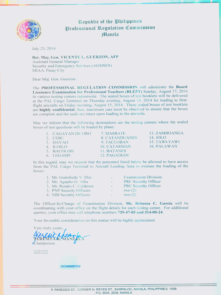 PAL Letter | PDF