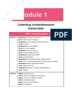 N1 M1 Listening Comprehension Transcripts