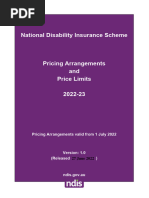 NDIS Pricing Arrangements and Price Limits 2022-23 v1.0