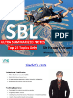 SBL ULTRA Summartized Notes Top 25 Topics by Sir Hasan Dossani