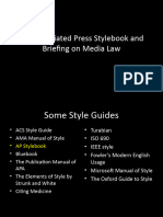 The Associated Press Stylebook and Briefing On Media Law