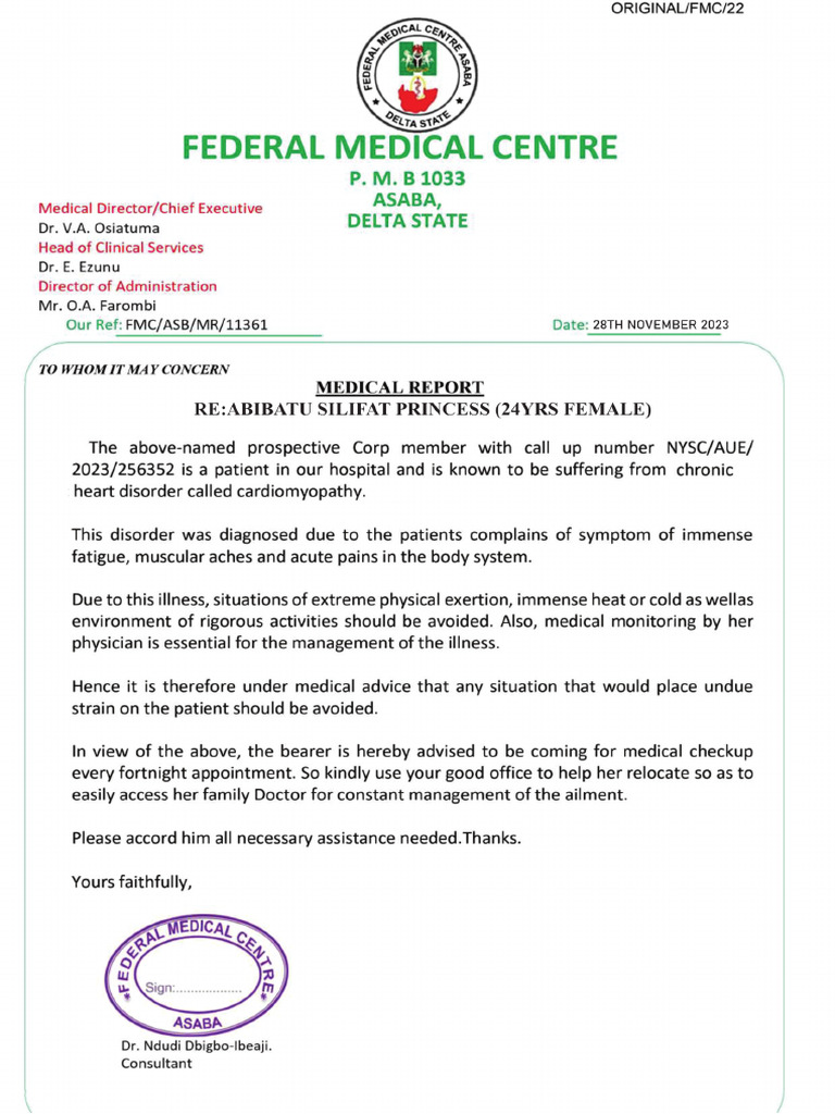 Medical Report Format | PDF