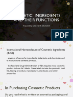 Cosmetic Ingredients and Their Functions PDF