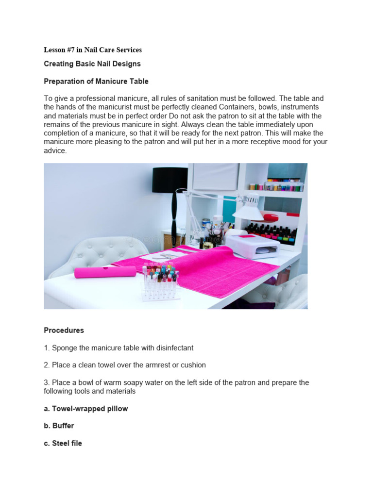Essential Nail Care Procedures Guide | PDF | Nail (Anatomy) | Foot