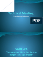 Technical Meeting Sadewa