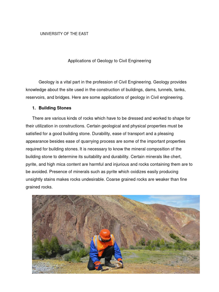 Geology Applications in Civil Engineering | PDF | Geology | Water