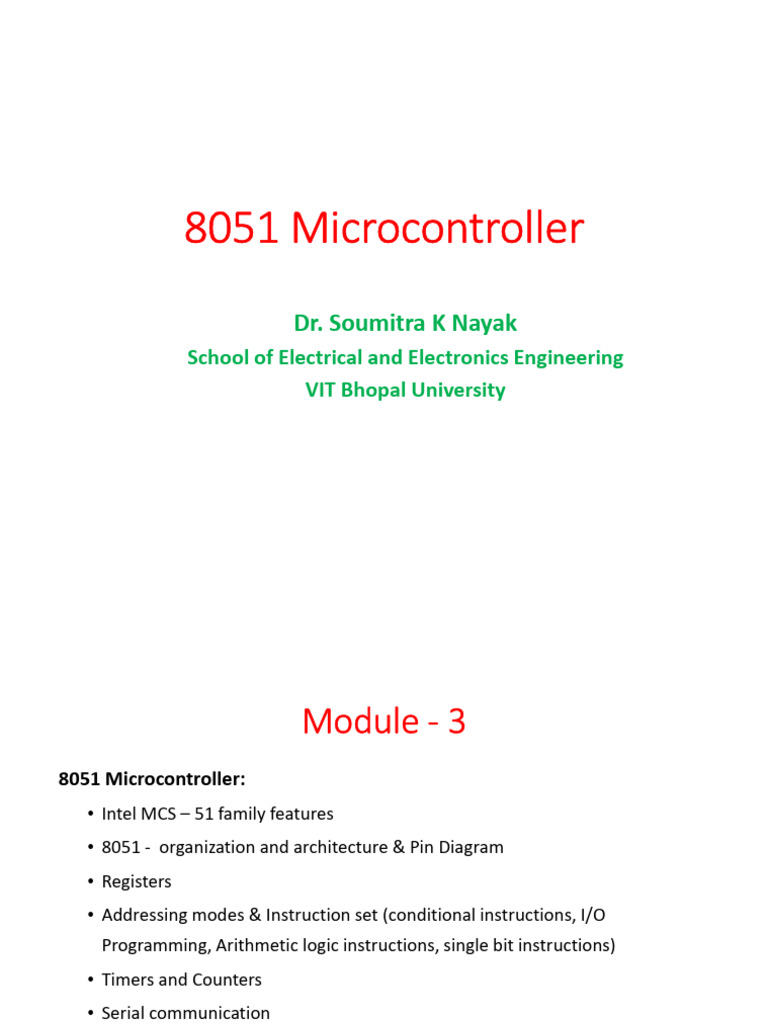 Module-3 - Part - 1 | PDF | Microcontroller | Microprocessor
