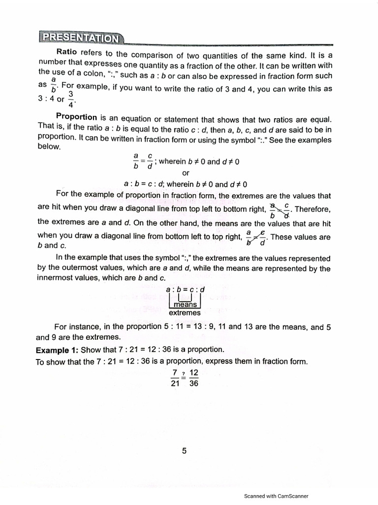 Quarter3 Module 5 Proportion 1 | PDF