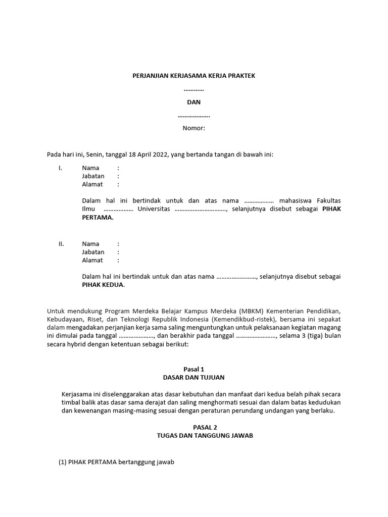 MOA Magang | PDF | Business | Art