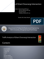 Traffic Analysis of Ghani Chowrangi Intersection