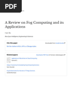 A Review On Fog Computing and Its Applications