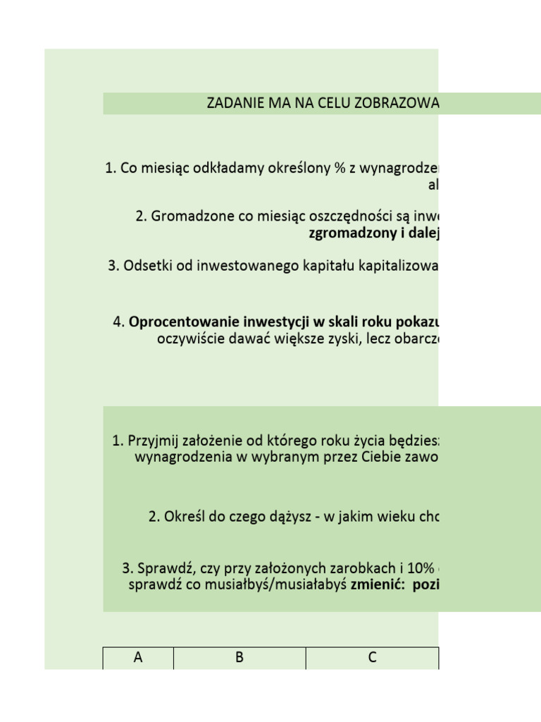 Procent Składany Zadanie 3 | PDF
