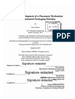 Signature: Design and Development of A Placement Mechanism For An Automated Packaging Machine