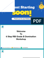 RBI Grade B 6 Step Strategy Workshop