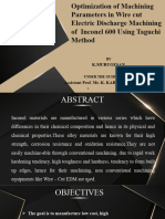 Optimization of Machining Parameters in Wire Cut Electric Discharge Machining of Inconel 600