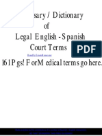 Free Glossary-Dictionary of Legal English-Spanish Court Terms-Ernesto Romero