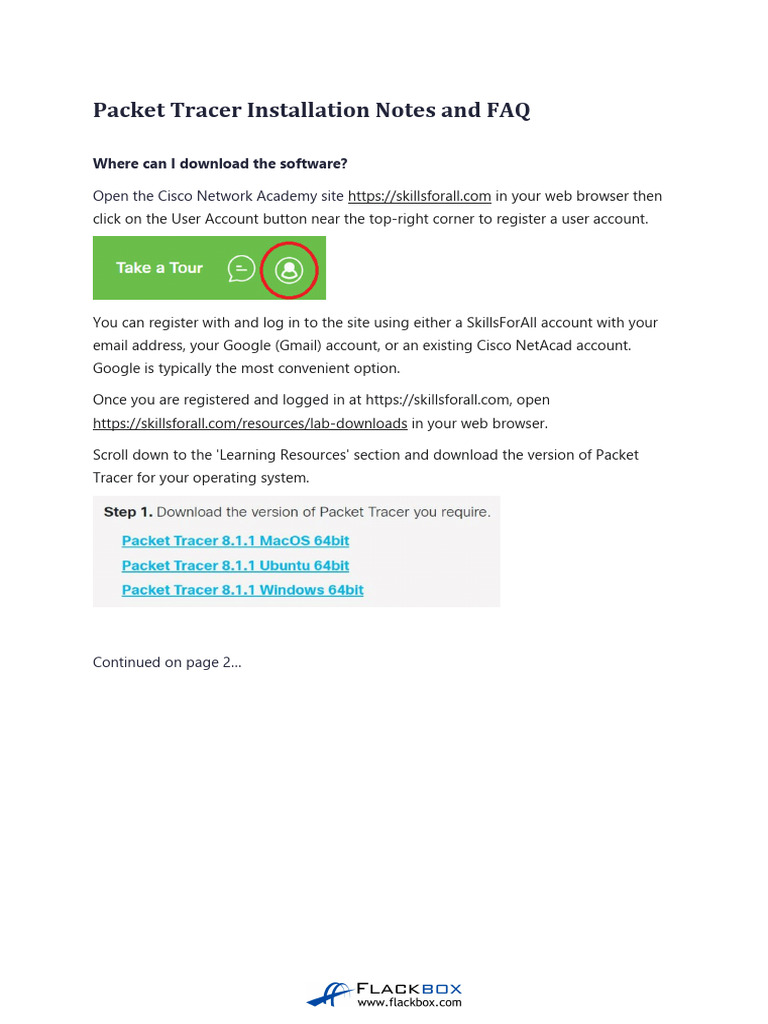 Packet Tracer Installation Guide & FAQ | PDF | World Wide Web ...