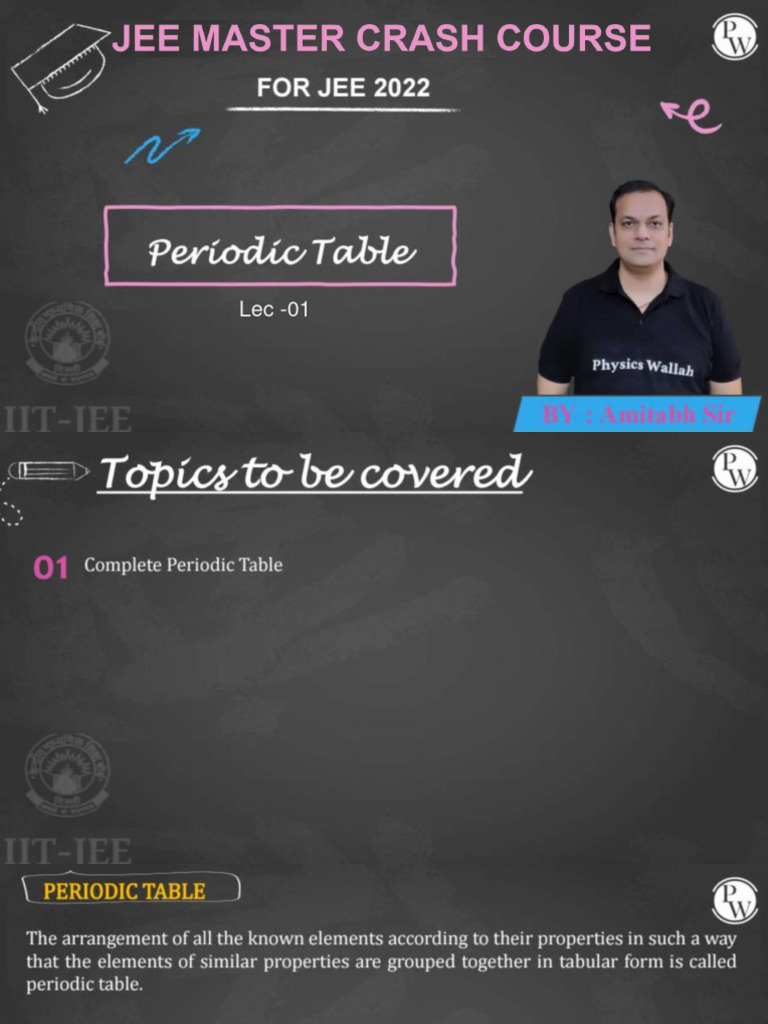 Periodic Table 01 - Class Notes | PDF