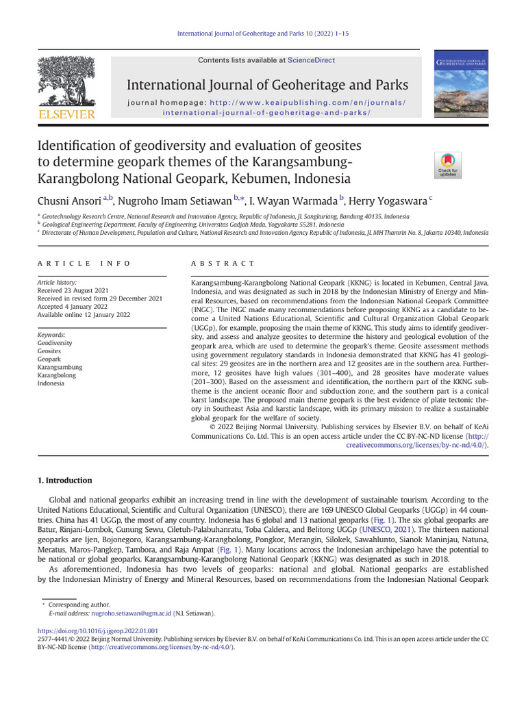 Geodiversity & Geosite Evaluation in KKNG | PDF | Rock (Geology) | Geology