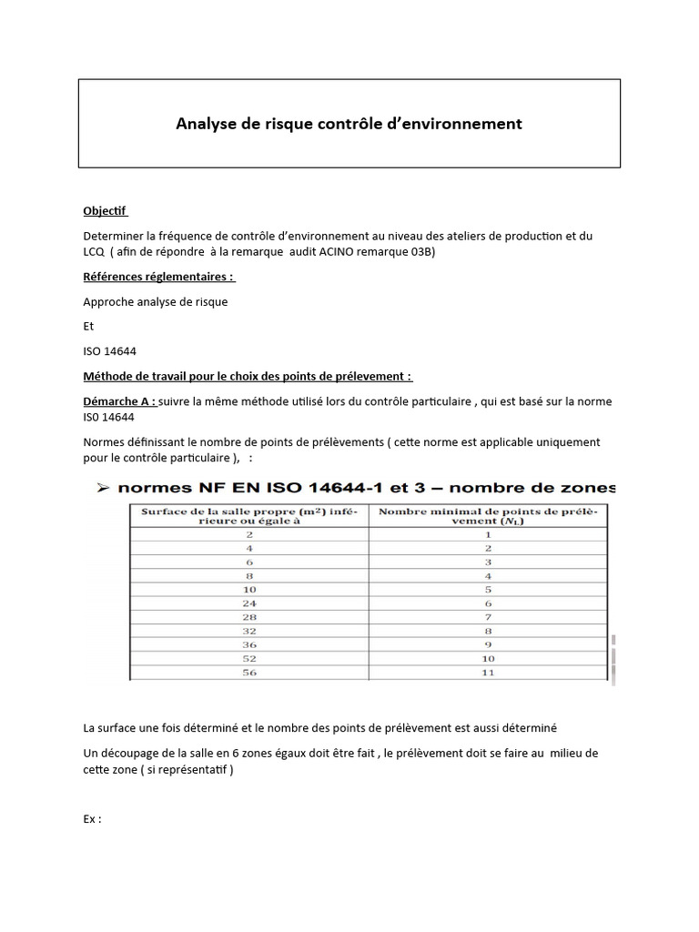 Fréquence des contrôles environnementaux | PDF | Gestion des risques
