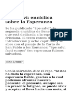 Spe Salvi Enciclica Sobre La Esperanza