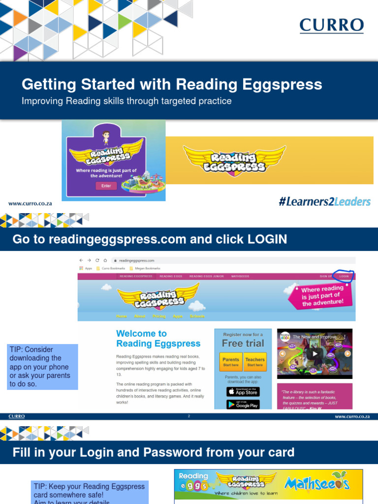 Reading Eggspress Login Guide | PDF