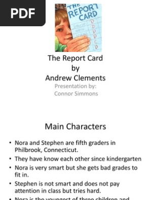 Connor Report Card