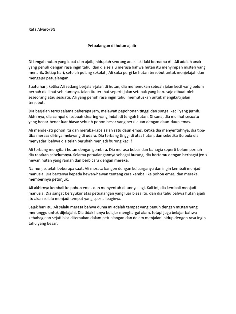 Petualangan Di Hutan Ajaib | PDF