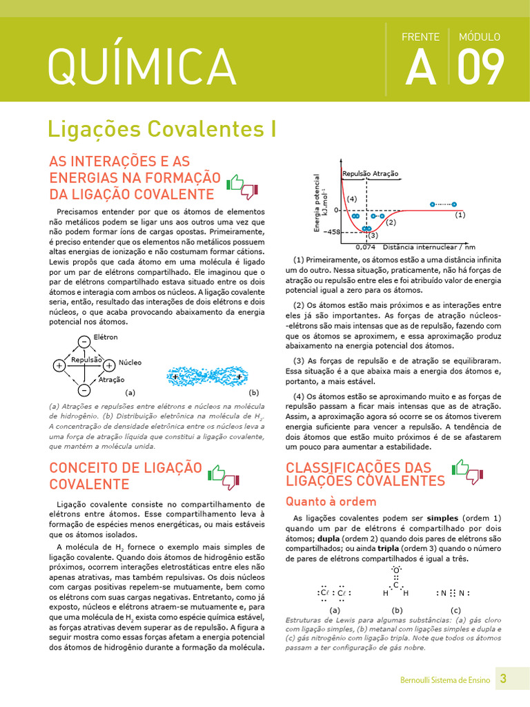 Ligações Covalentes: Conceitos e Exemplos | PDF | Ligação química ...