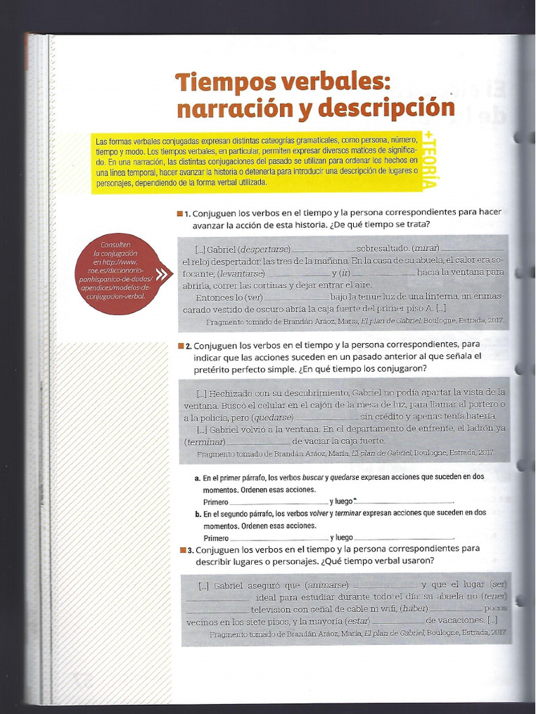 Verbos en La Narración | PDF