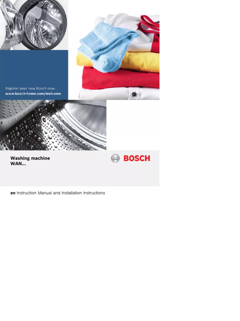 User Manual Bosch Serie 4 WAN282EURO (English - 40 Pages) | PDF