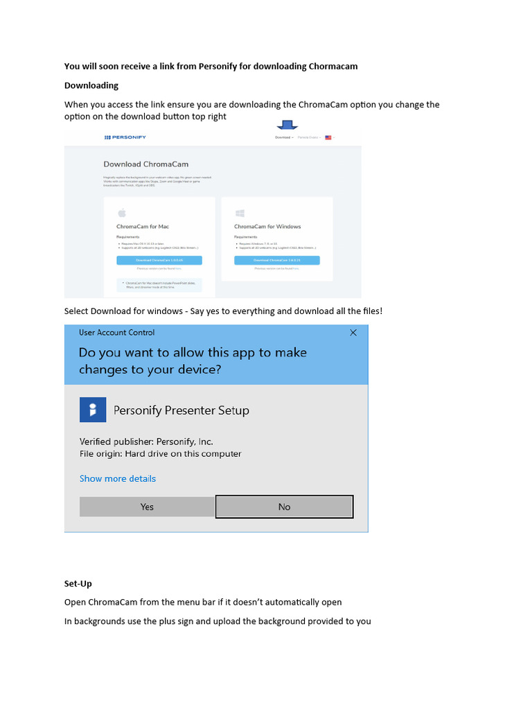 ChromaCam Setup for GoToWebinar | PDF