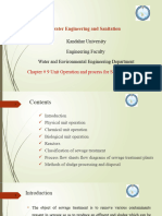 Chapter # 9 Unit Operation and Process For Sewage Treatment