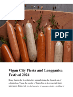 Vigan City Fiesta and Longganisa Festival 2024
