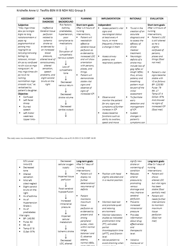 nursing-care-plan-for-ischemic-stoke-pdf-pdf-stroke-clinical-medicine