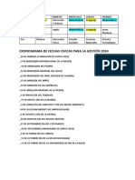 Cronograma de Fechas Civicas para La Gestión 2024-1