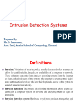 Intrusion Detection Systems: Prepared by Mr. S. Saravanan, Asst. Prof, Amrita School of Computing, Chennai