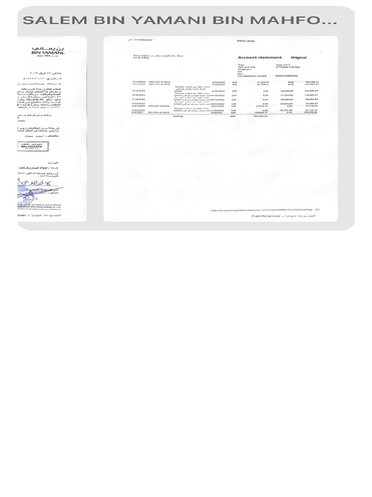 Salem Bin Yamani Bin Mahfouz & Sons Co. Ltd. PDF