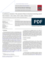 A Preliminary Evaluation of The Potential of Beauveria Bassiana For Bed Bug Control