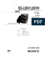 Sony Ss-l90v l90vh Manual