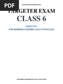 Class 6 Targeter Exam 001